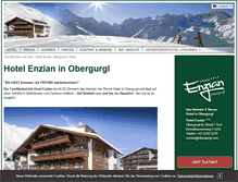 Tablet Screenshot of hotelenzian.at